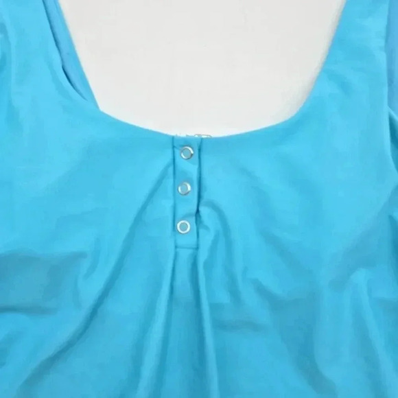 No Boundaries Blue Padded Button Front Cover Bikini Top Swimwear XL - Picture 3 of 3